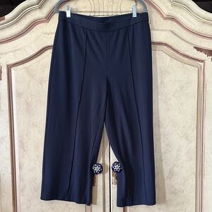 J. Jill Dark Navy Wide-Leg Knit Capris